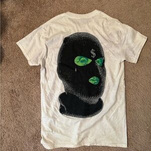 Fashion Nova White Tee with Black and Green Graphic